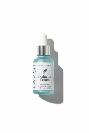 Lavish Hydralux Serum bottle on a white background