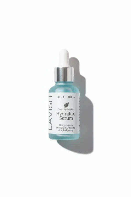 Lavish Hydralux Serum bottle on a white background